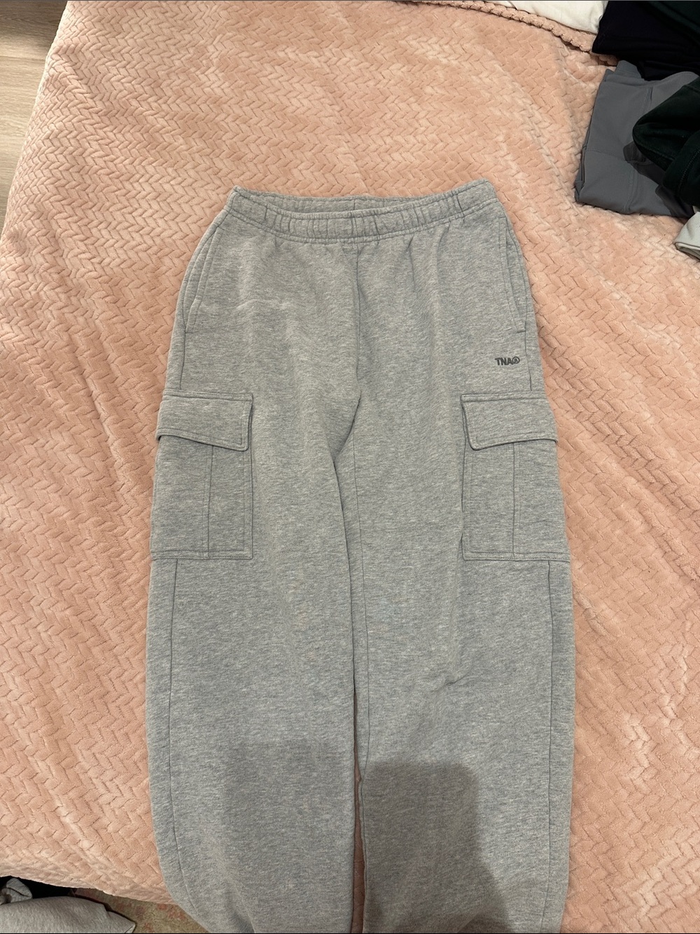 TNA Gray Cargo Sweatpants with Side Pockets